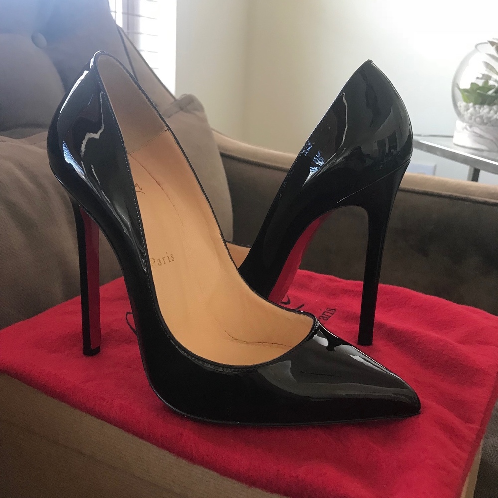 Christian Louboutin Pigalle Patent Black Heels